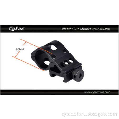 Tactical 1" Diameter Ring Offset Flashlight Laser 45 Degree Side Mount with Picatinny Rail